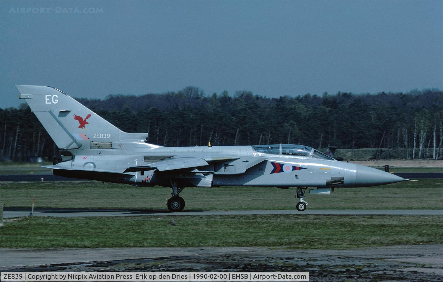 ZE839, 1988 Panavia Tornado F.3 C/N 733/AS082/3334, No 23 sqn, RAF, Tornado F.3 was based at Soesterberg for a week for DACT exercises against the F-15's of the 32nd TFS.