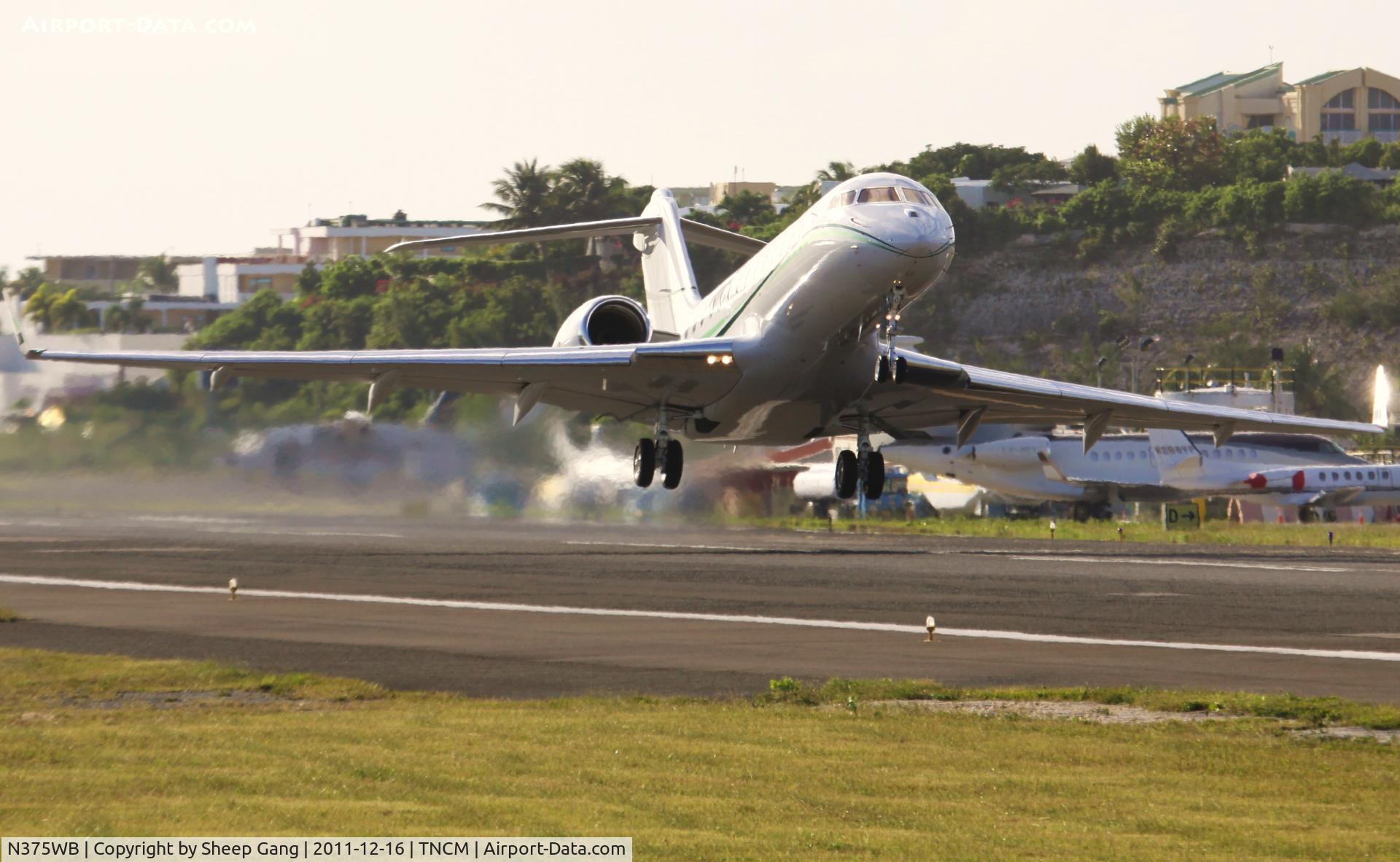 N375WB, 2008 Bombardier BD-700-1A11 Global 5000 C/N 9288, N375WB at TNCM