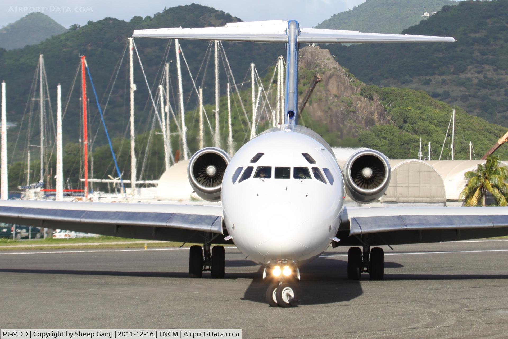 PJ-MDD, 1990 McDonnell Douglas MD-82 (DC-9-82) C/N 49972, PJ-MDD at TNCM