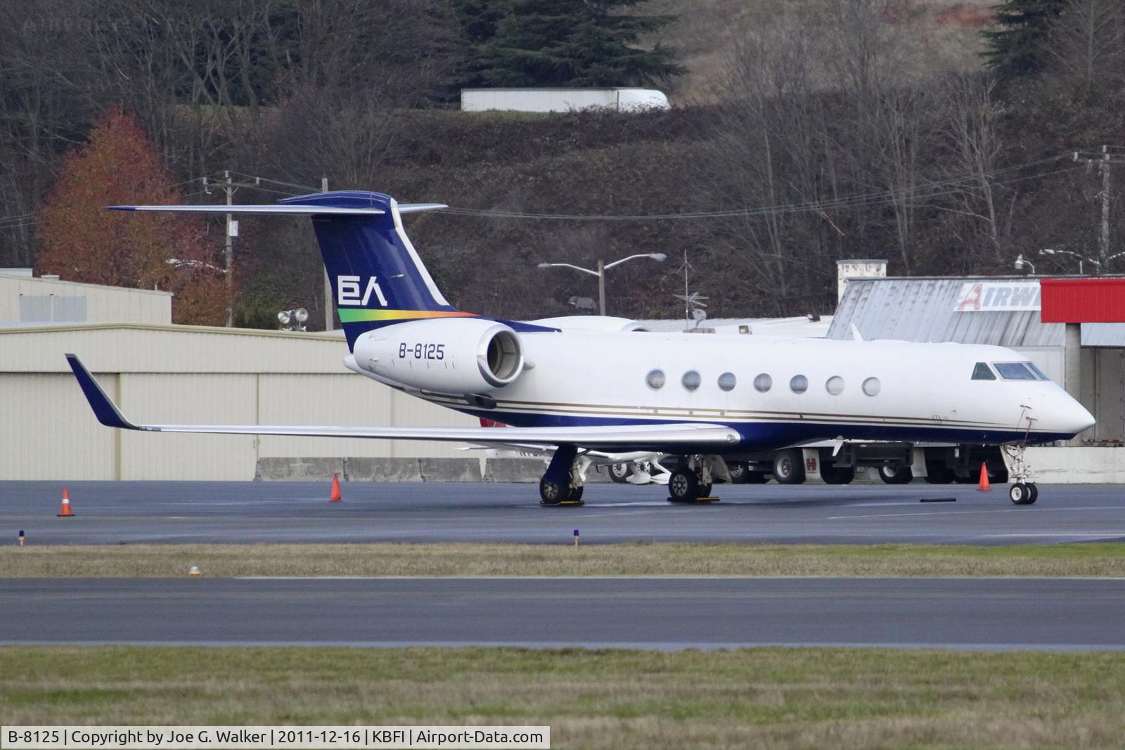 B-8125, Gulfstream Aerospace GV-SP (G550) C/N 5276, Seen during a layover at BFI was this Chinese Gulfstream.