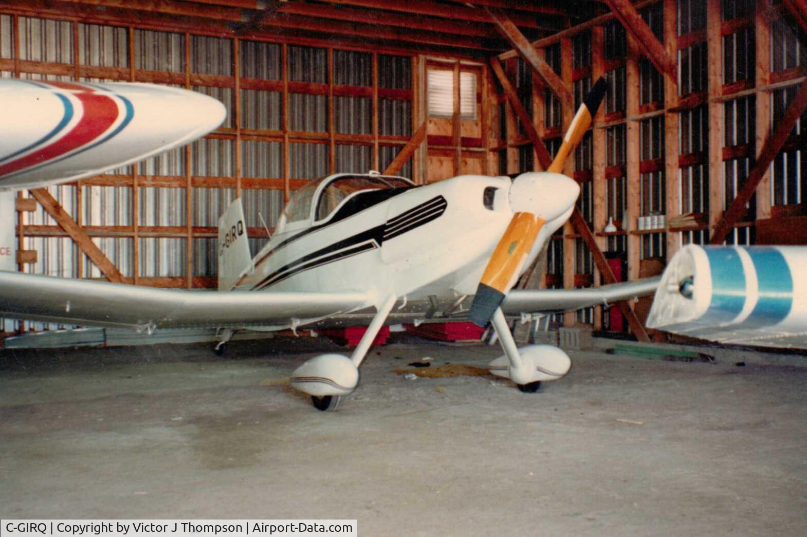 C-GIRQ, 1986 Thorp T-18 Tiger C/N 423, Hidden behind a wing