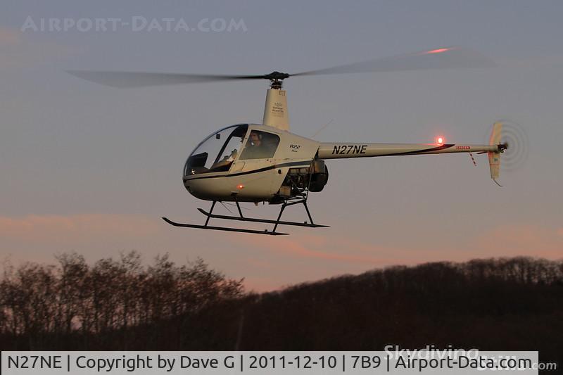 N27NE, 1989 Robinson R22 Beta C/N 1079, Sunset at Northeast Helicopters, Ellington, CT