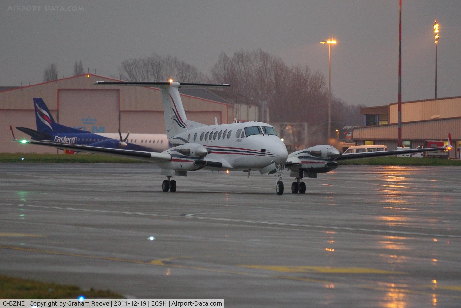 G-BZNE, 2000 Raytheon King Air 350 (B300) C/N FL-286, About to depart.