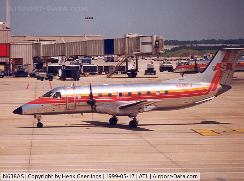 N638AS, 1993 Embraer EMB-120ER Brasilia C/N 120282, ASA , Brasilia