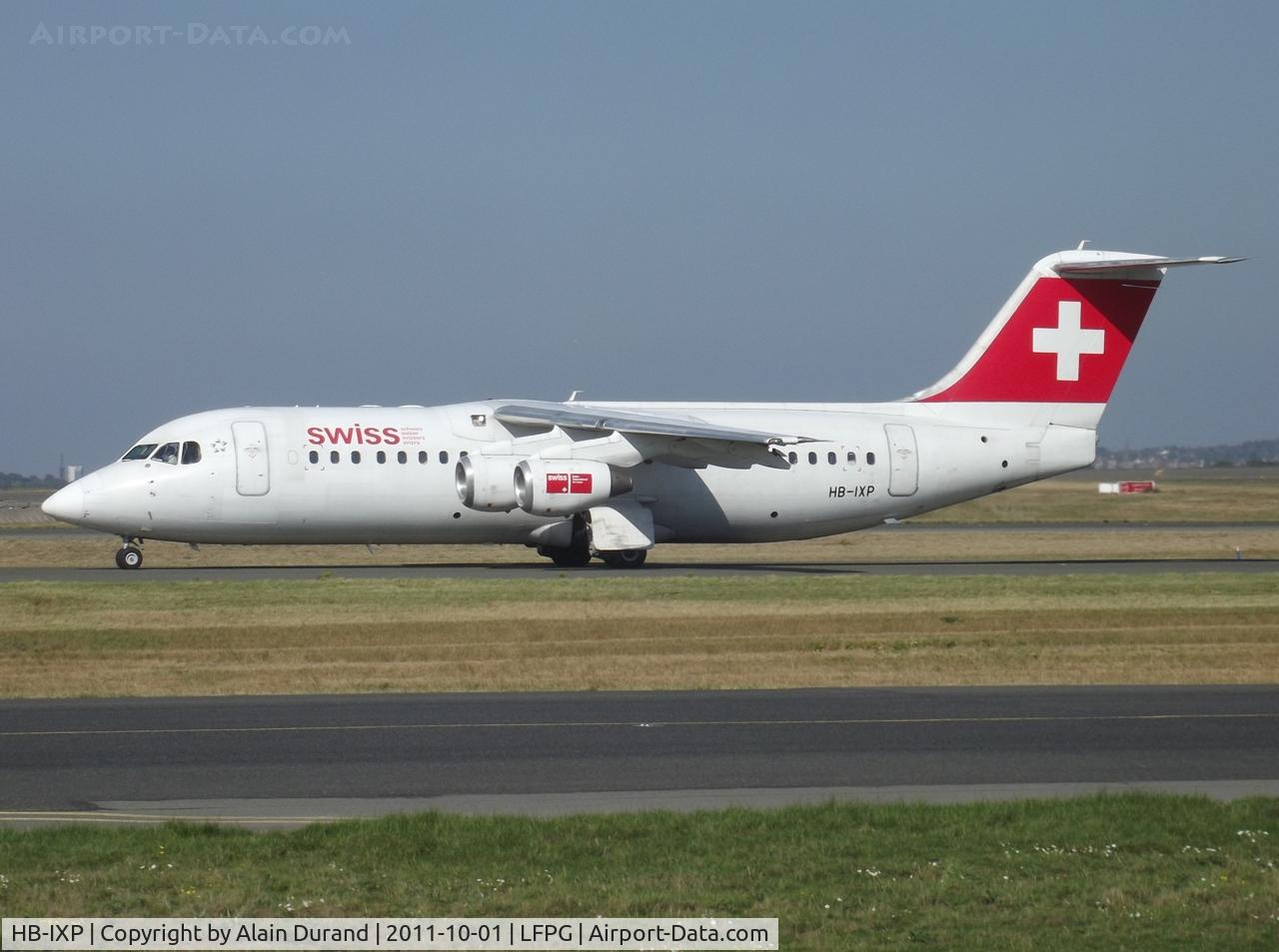 HB-IXP, 1996 British Aerospace Avro 146-RJ100 C/N E3283, Test flown as G6-283, Xray-Papa was originaly delivered to Crossair and has been serving the wings of Switzerland since day one.