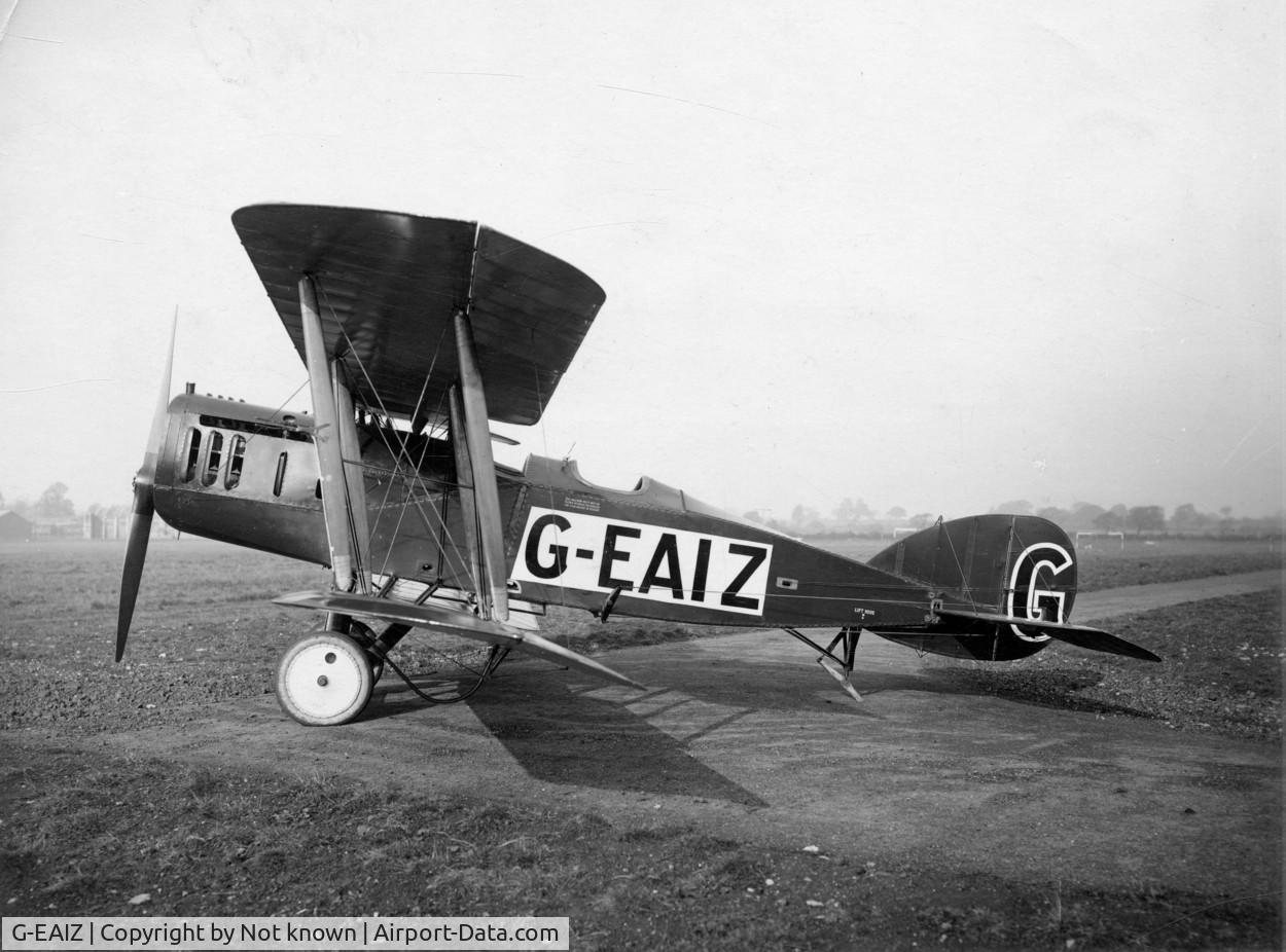 G-EAIZ, 1919 Bristol 29 Tourer C/N 5867, G-EAIZ, the first Bristol Tourer, fitted with 230/240 HP Siddeley Puma engine, Filton, 1919.