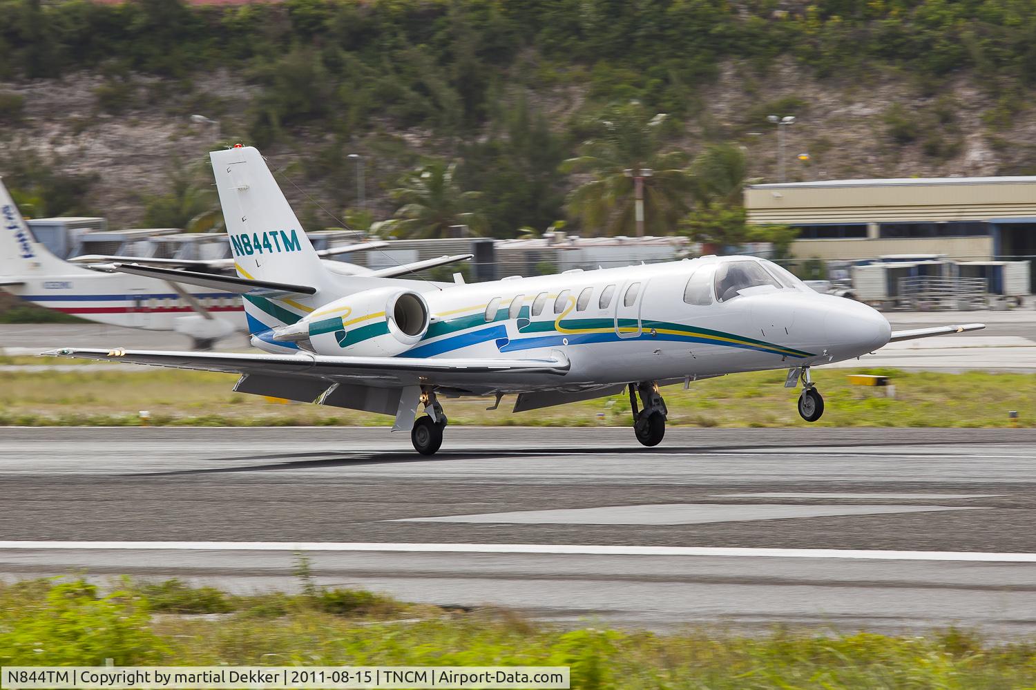 N844TM, 2004 Cessna Cittation Encore 560 C/N 560-0660, landing to sxm