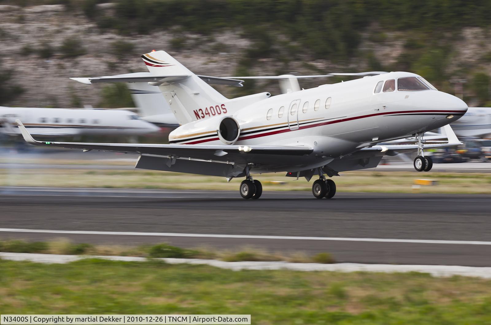 N3400S, 2008 Hawker Beechcraft Hawker 850XP C/N 258959, landing