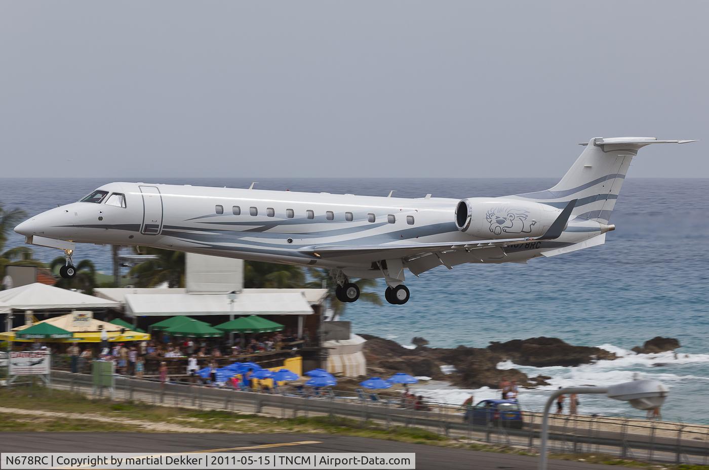 N678RC, 2008 Embraer EMB-135BJ Legacy C/N 14501064, landing