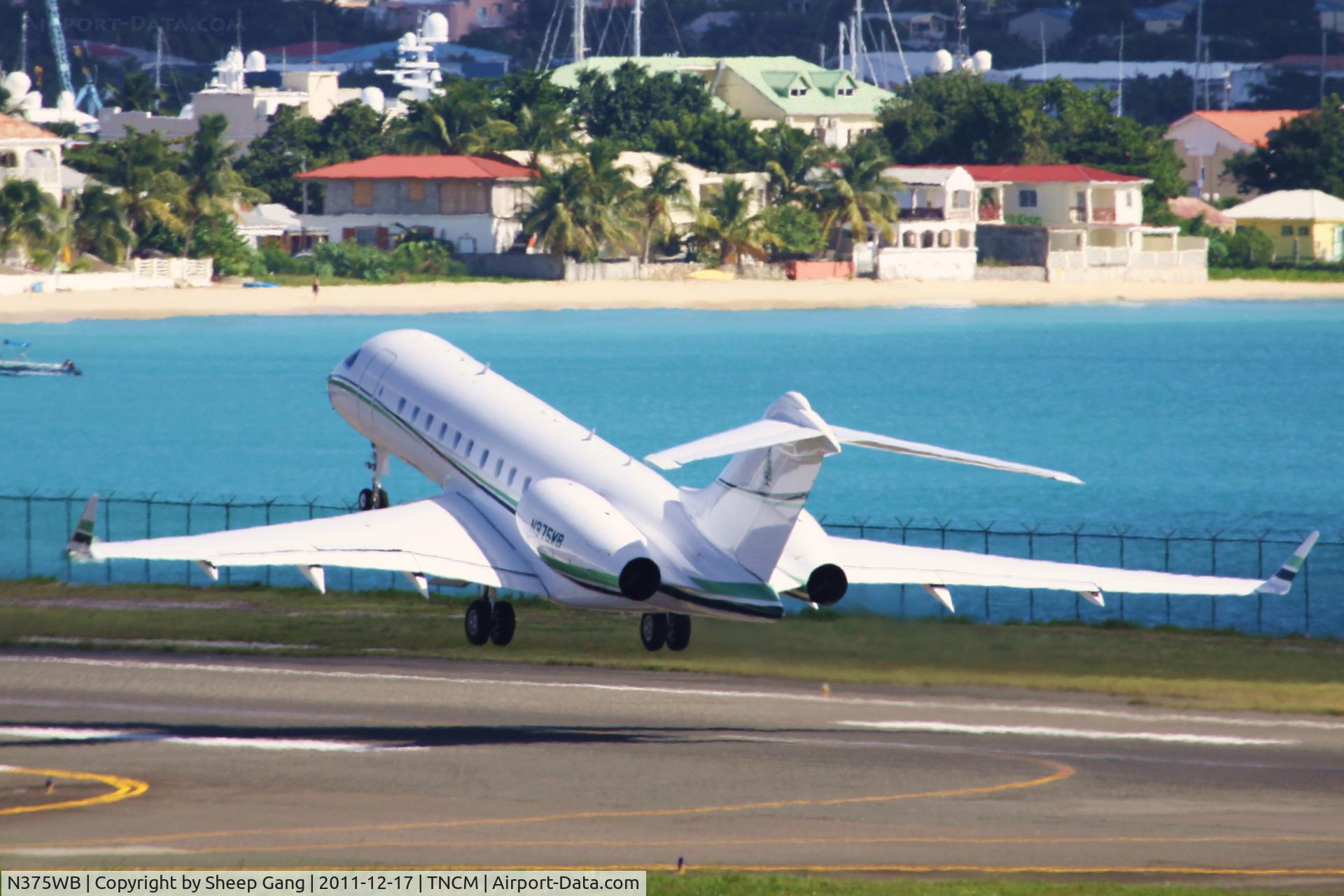 N375WB, 2008 Bombardier BD-700-1A11 Global 5000 C/N 9288, N375WB at TNCM