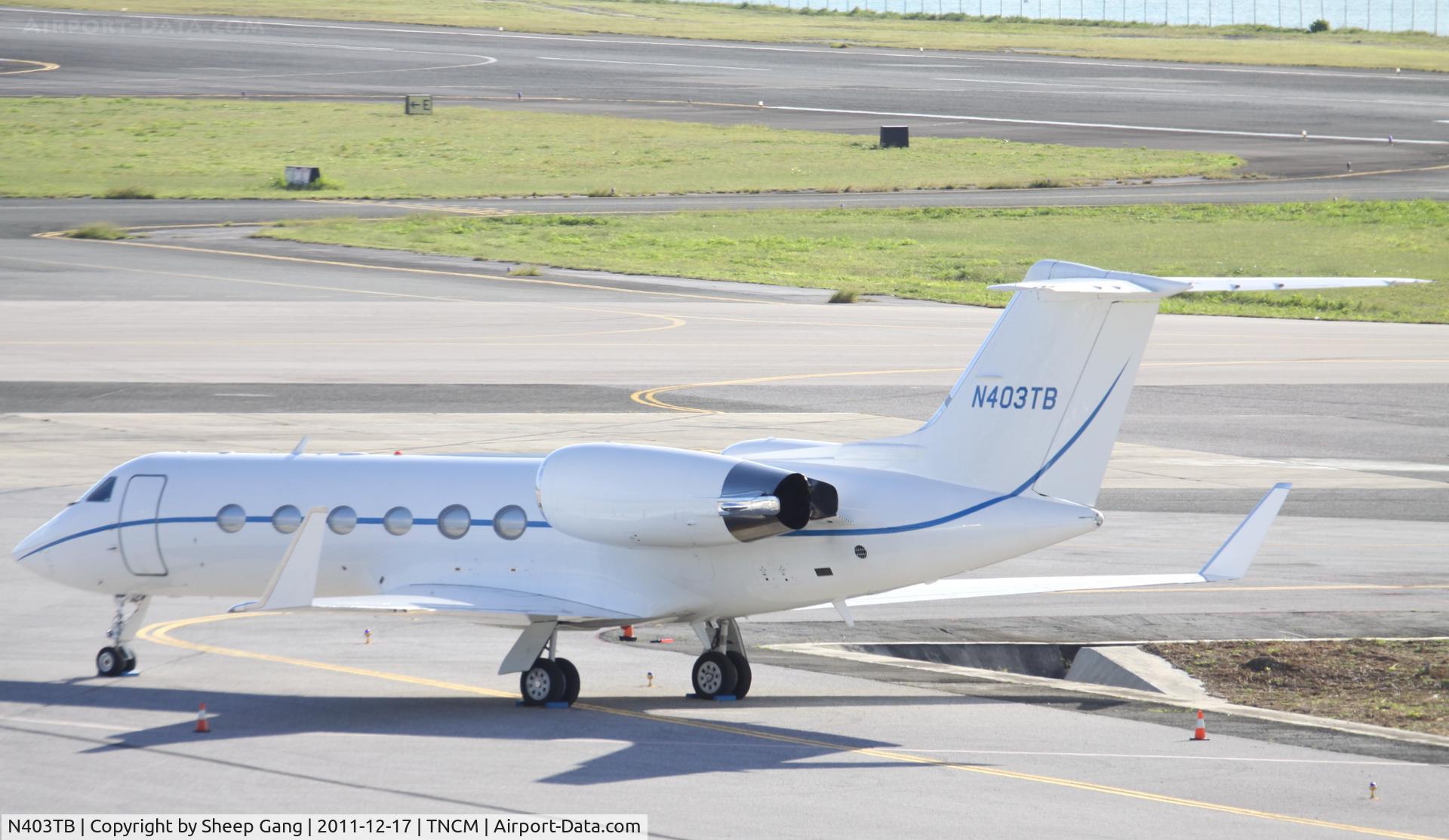 N403TB, 1992 Gulfstream Aerospace G-IV C/N 1191, N430TB at TNCM