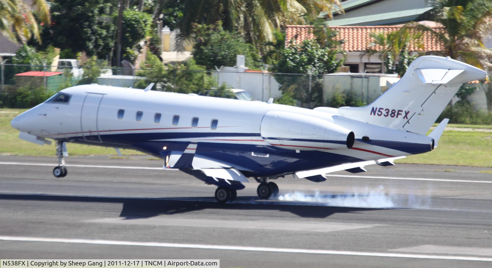 N538FX, 2008 Bombardier Challenger 300 (BD-100-1A10) C/N 20201, N538FX at TNCM