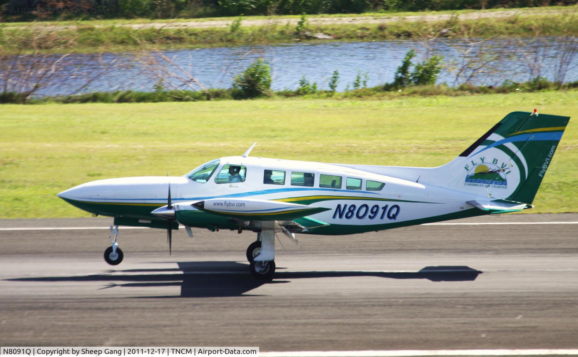 N8091Q, 1973 Cessna 402B Utiliner C/N 402B0369, N8091Q at TNCM