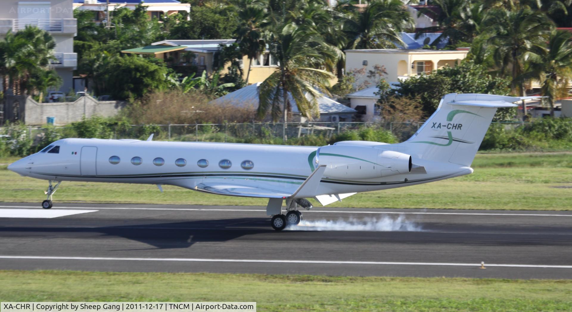 XA-CHR, 2008 Gulfstream Aerospace V-SP G550 C/N 5182, xa-chr at TNCM