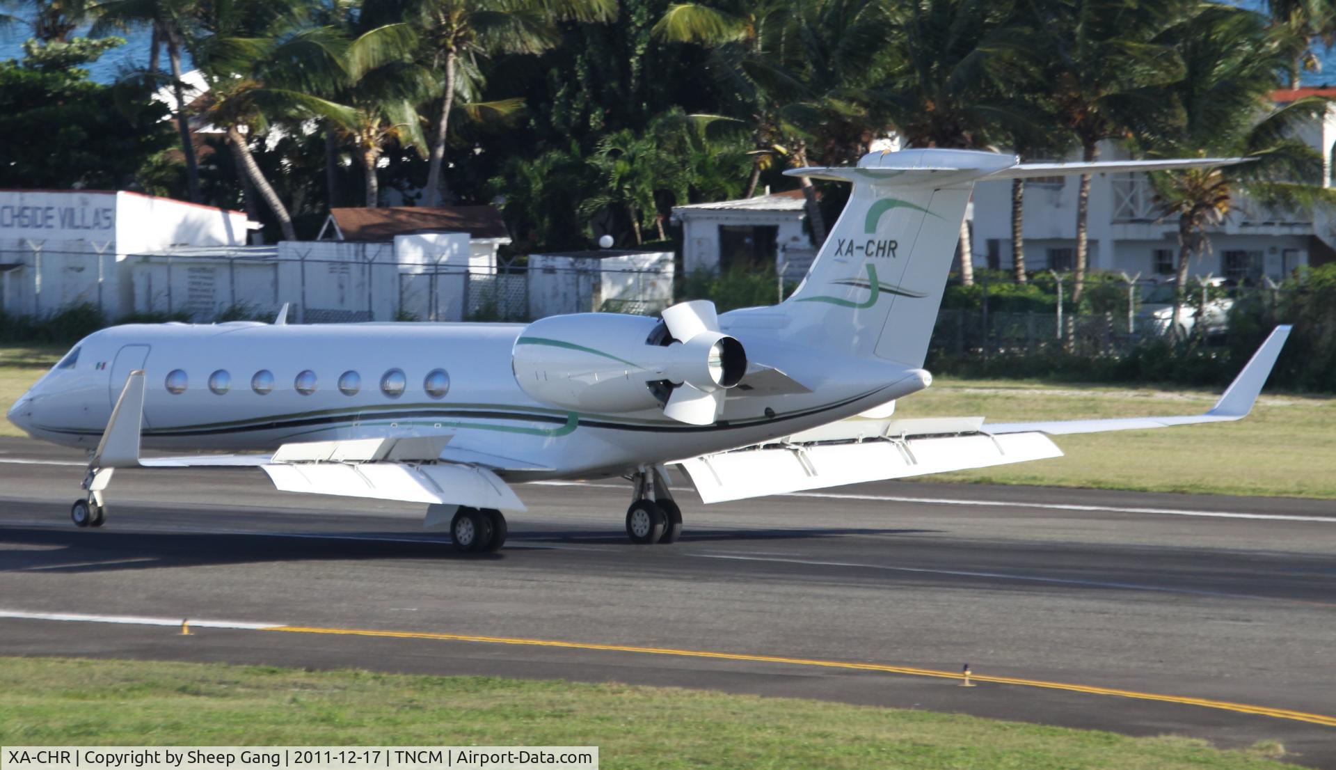 XA-CHR, 2008 Gulfstream Aerospace V-SP G550 C/N 5182, XA-CHR at TNCM