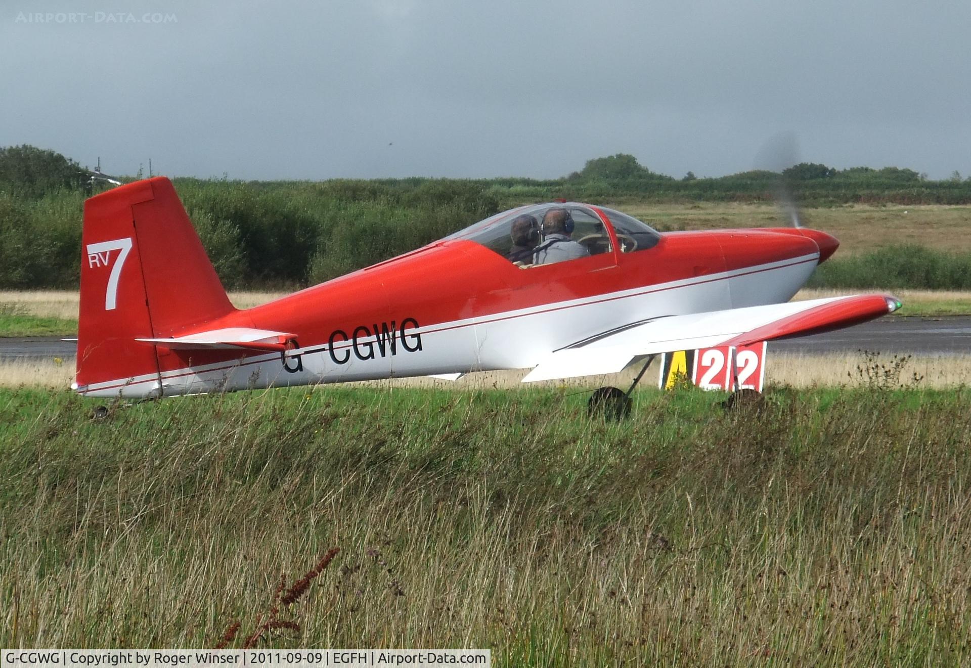 G-CGWG, 2011 Vans RV-7 C/N PFA 323-14486, Holding prior to take-off.
