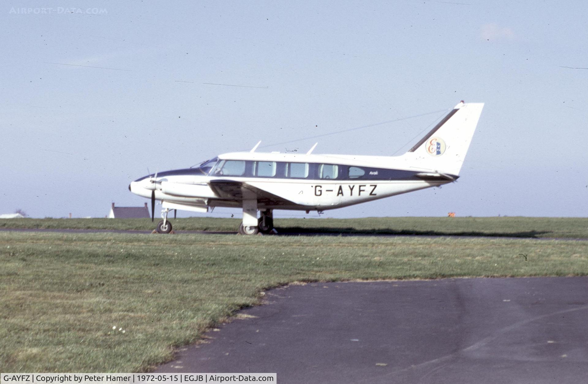 G-AYFZ, 1970 Piper PA-31-310 Navajo Navajo C/N 31-679, Guernsey