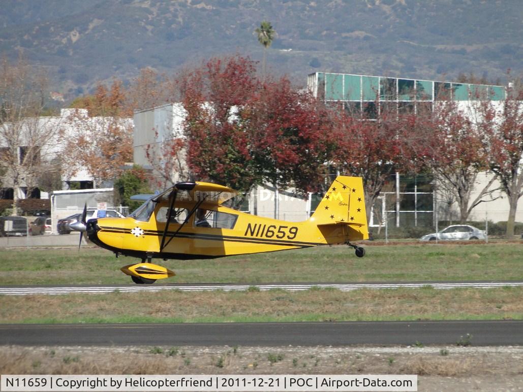 N11659, 1972 Bellanca 7KCAB Citabria C/N 304-72, Once down, tail wheel kept up while slowing down