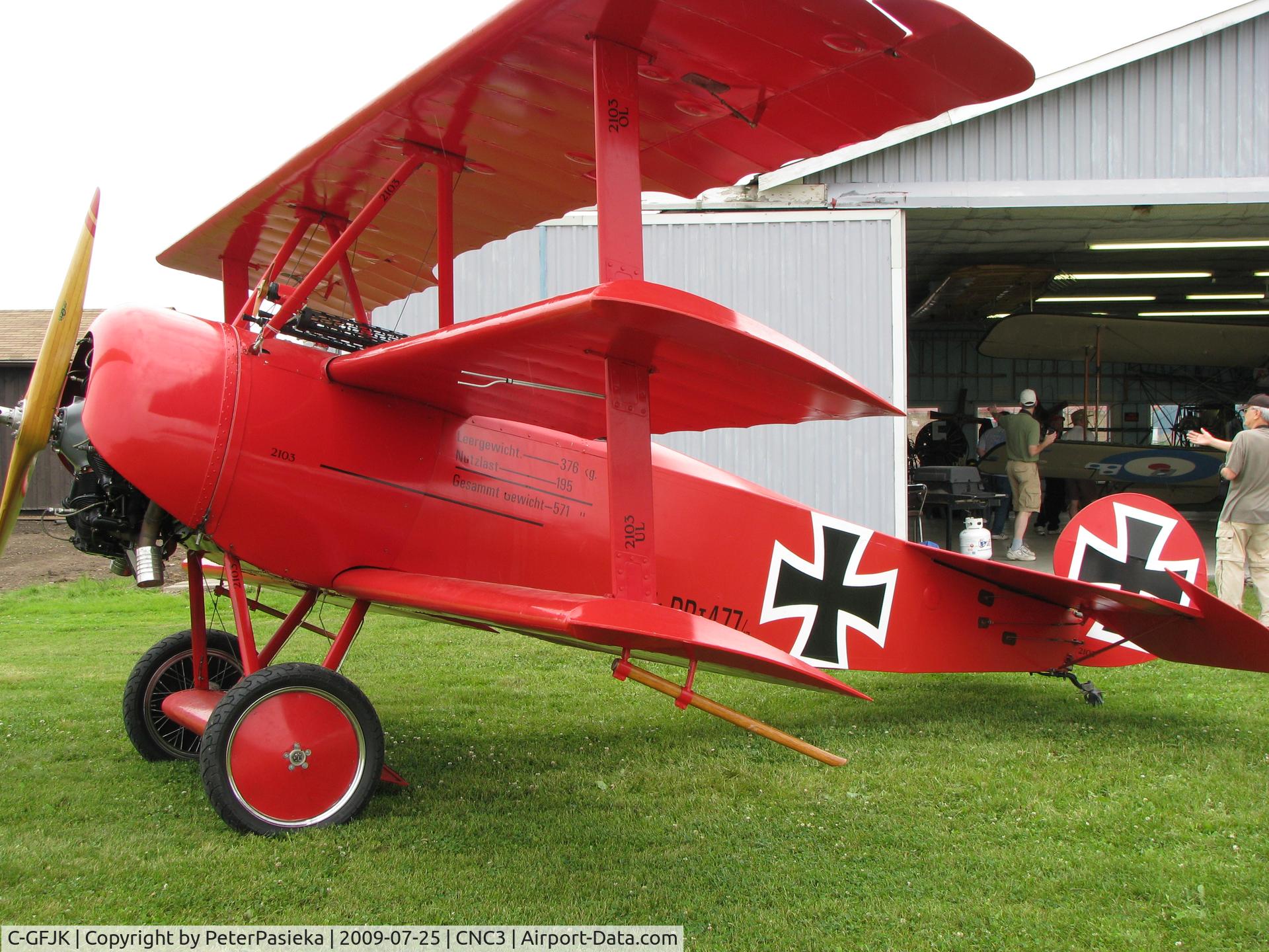 C-GFJK, 1981 Fokker Dr.1 Triplane Replica C/N 102/17, The Great War Flying Museum