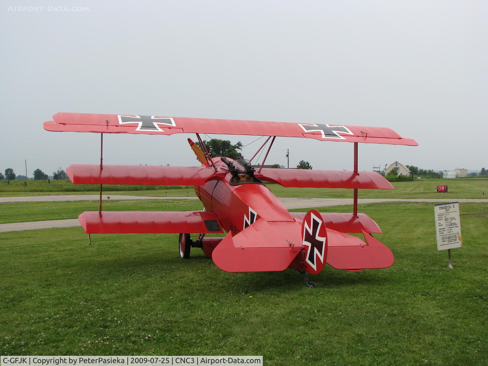 C-GFJK, 1981 Fokker Dr.1 Triplane Replica C/N 102/17, The Great War Flying Museum