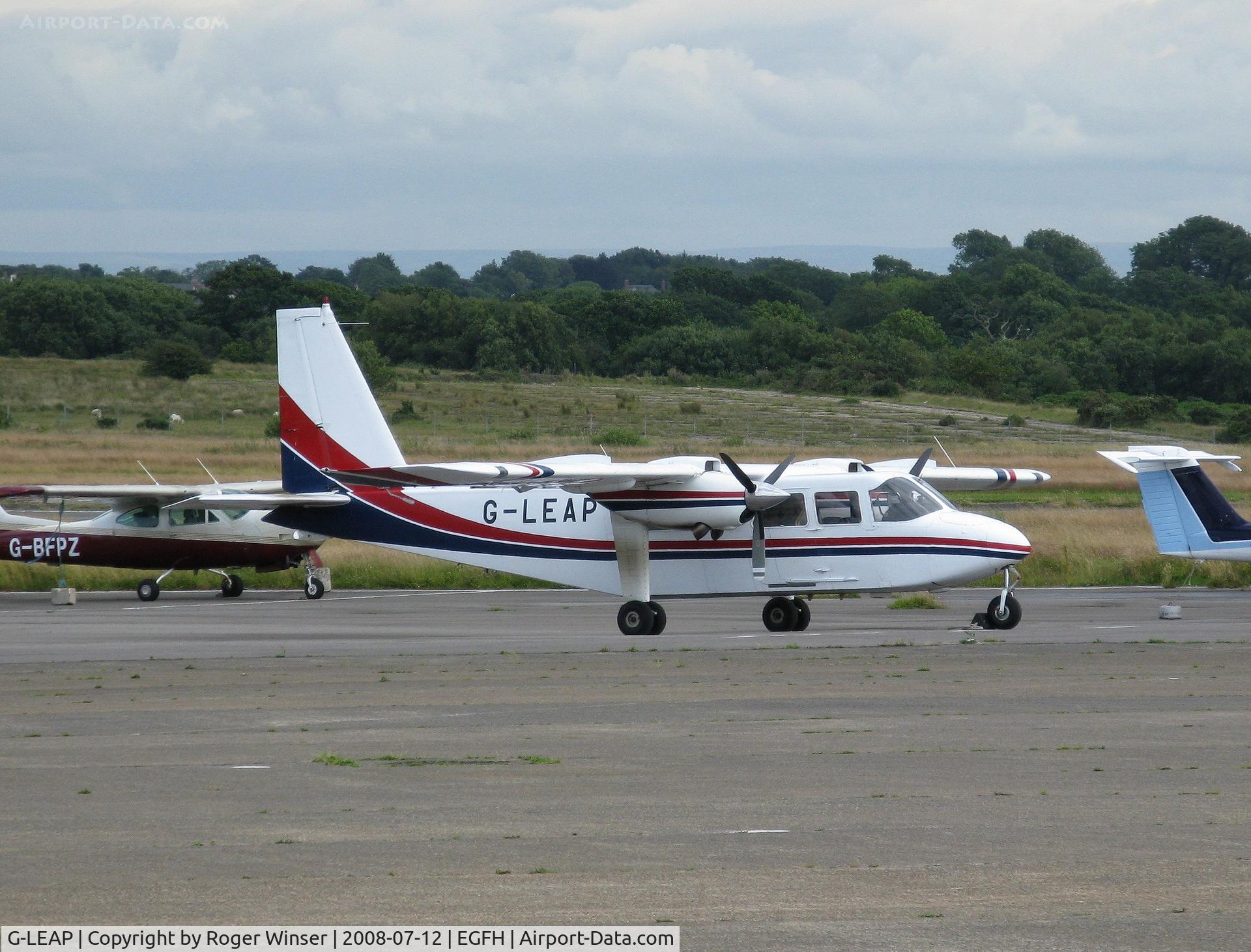 G-LEAP, 1987 Pilatus Britten-Norman BN-2T Turbine Islander C/N 2183, Visiting Turbo Islander owned by Skydive Aircraft  Ltd. Sold to the Artic Circle Air Company Ltd and registered N675AC in 2012. Operating from Saipan, Micronesia.