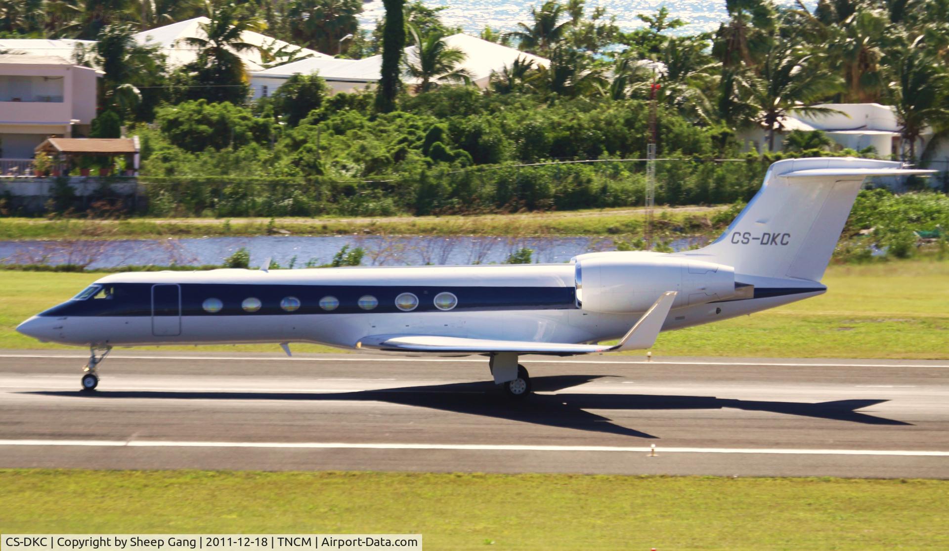 CS-DKC, 2005 Gulfstream Aerospace GV-SP (G550) C/N 5057, CS-DKC at TNCM