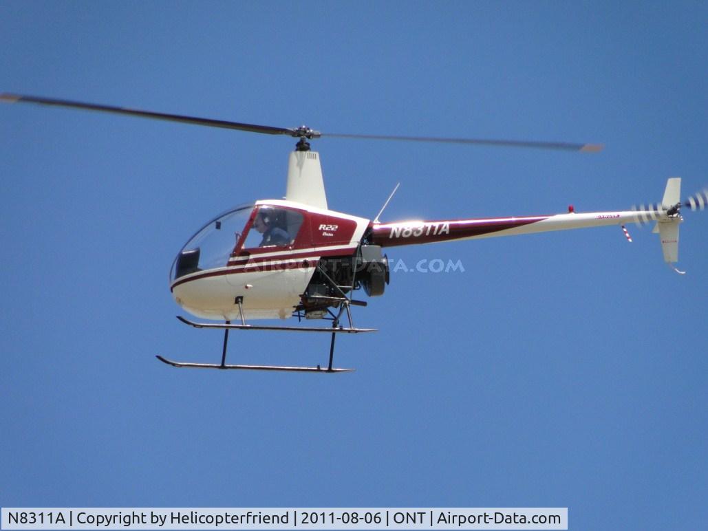 N8311A, 1994 Robinson R22 Beta C/N 2442, This Robinson R22 was shooting landings at Ontario