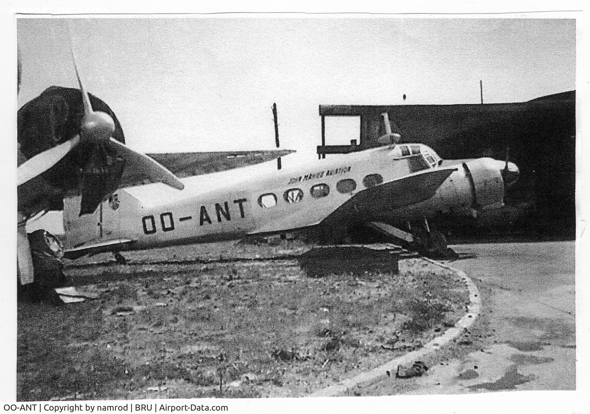OO-ANT, Avro 652A Anson C.19 Srs 2 C/N 1312, Evere Airport Hangers and planes