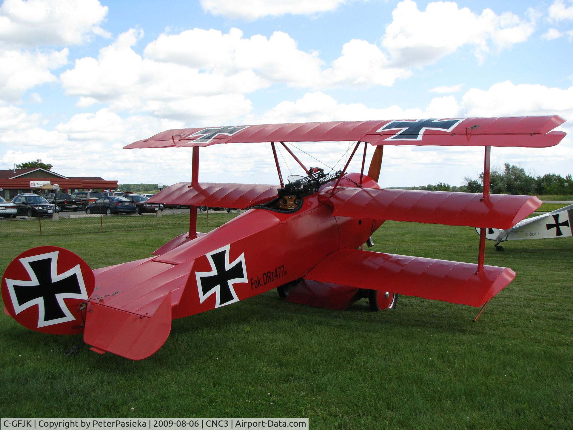 C-GFJK, 1981 Fokker Dr.1 Triplane Replica C/N 102/17, The Great War Flying Museum