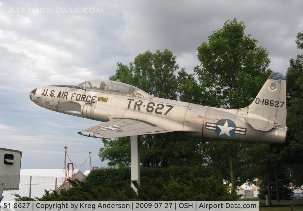 51-8627, 1951 Lockheed T-33A Shooting Star C/N 580-6411, Plane on a pole!