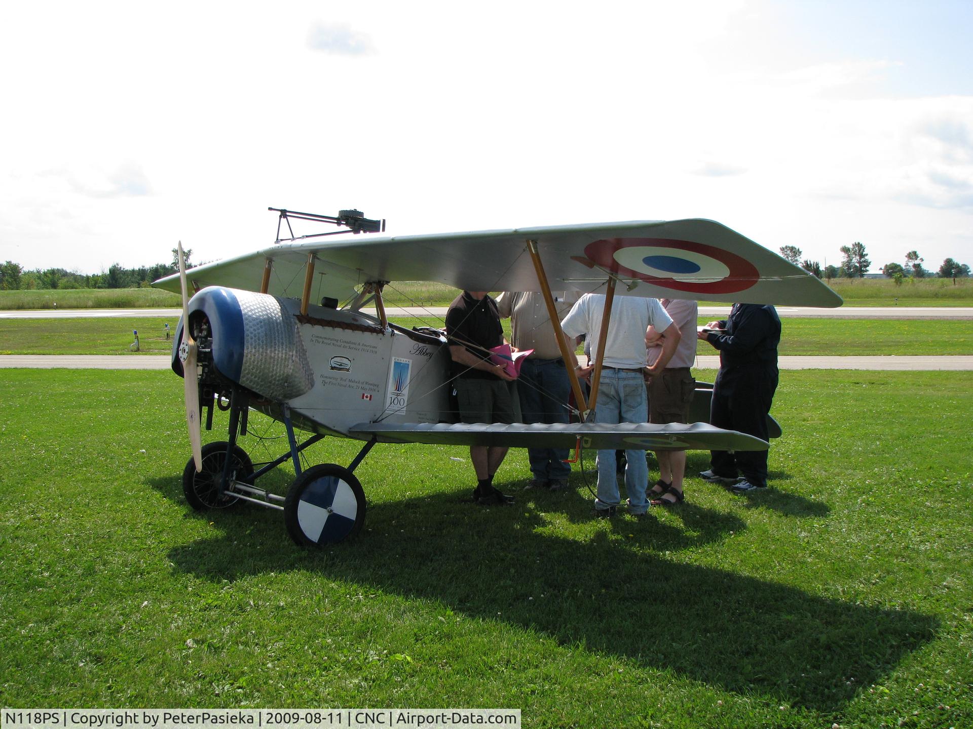 N118PS, 2003 Nieuport 11 Replica C/N 009, 7/8 scale Nieuport 11 visiting The Great War Flying Museum