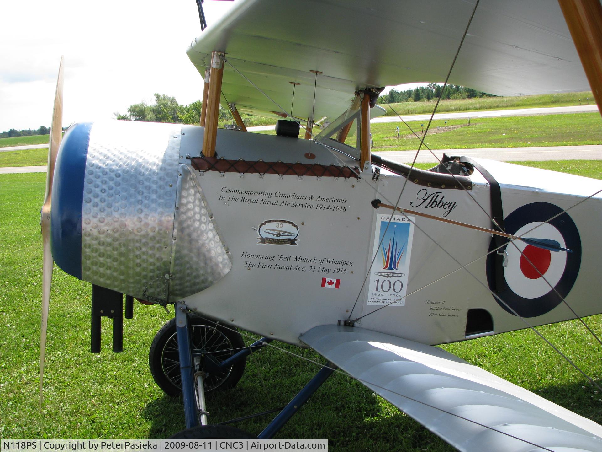 N118PS, 2003 Nieuport 11 Replica C/N 009, 7/8 scale Nieuport 11 visiting The Great War Flying Museum