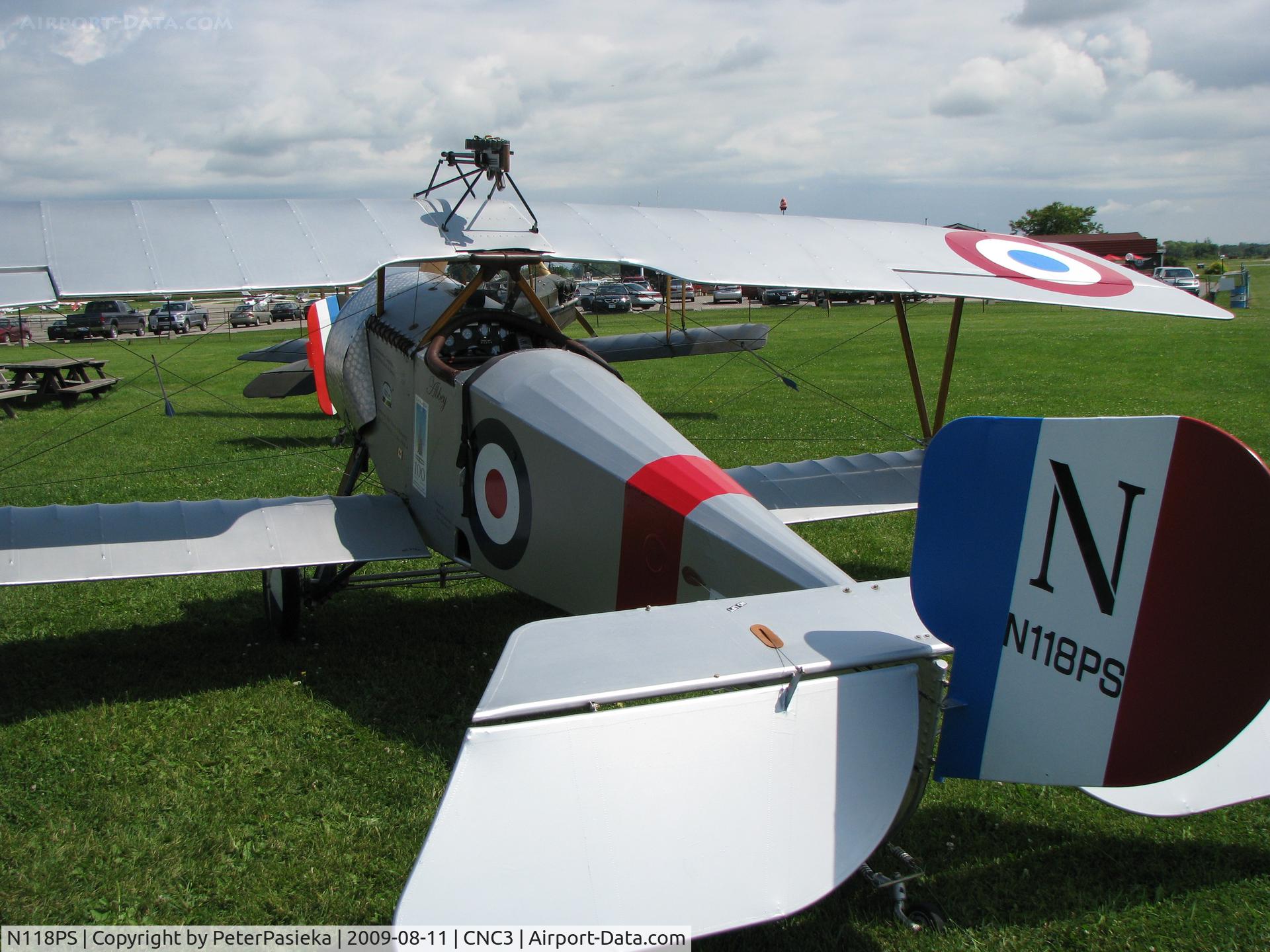 N118PS, 2003 Nieuport 11 Replica C/N 009, 7/8 scale Nieuport 11 visiting The Great War Flying Museum