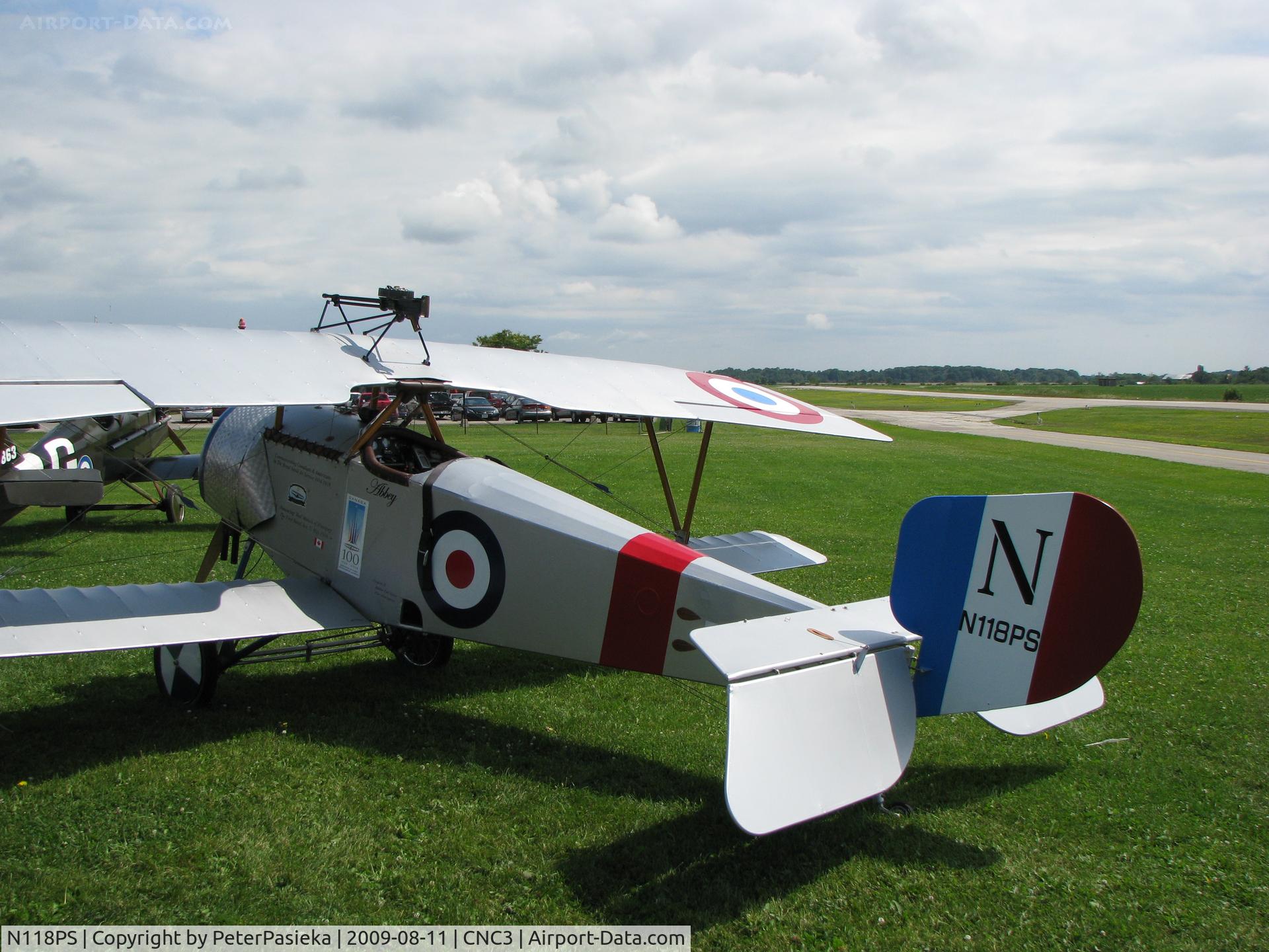 N118PS, 2003 Nieuport 11 Replica C/N 009, 7/8 scale Nieuport 11 visiting The Great War Flying Museum