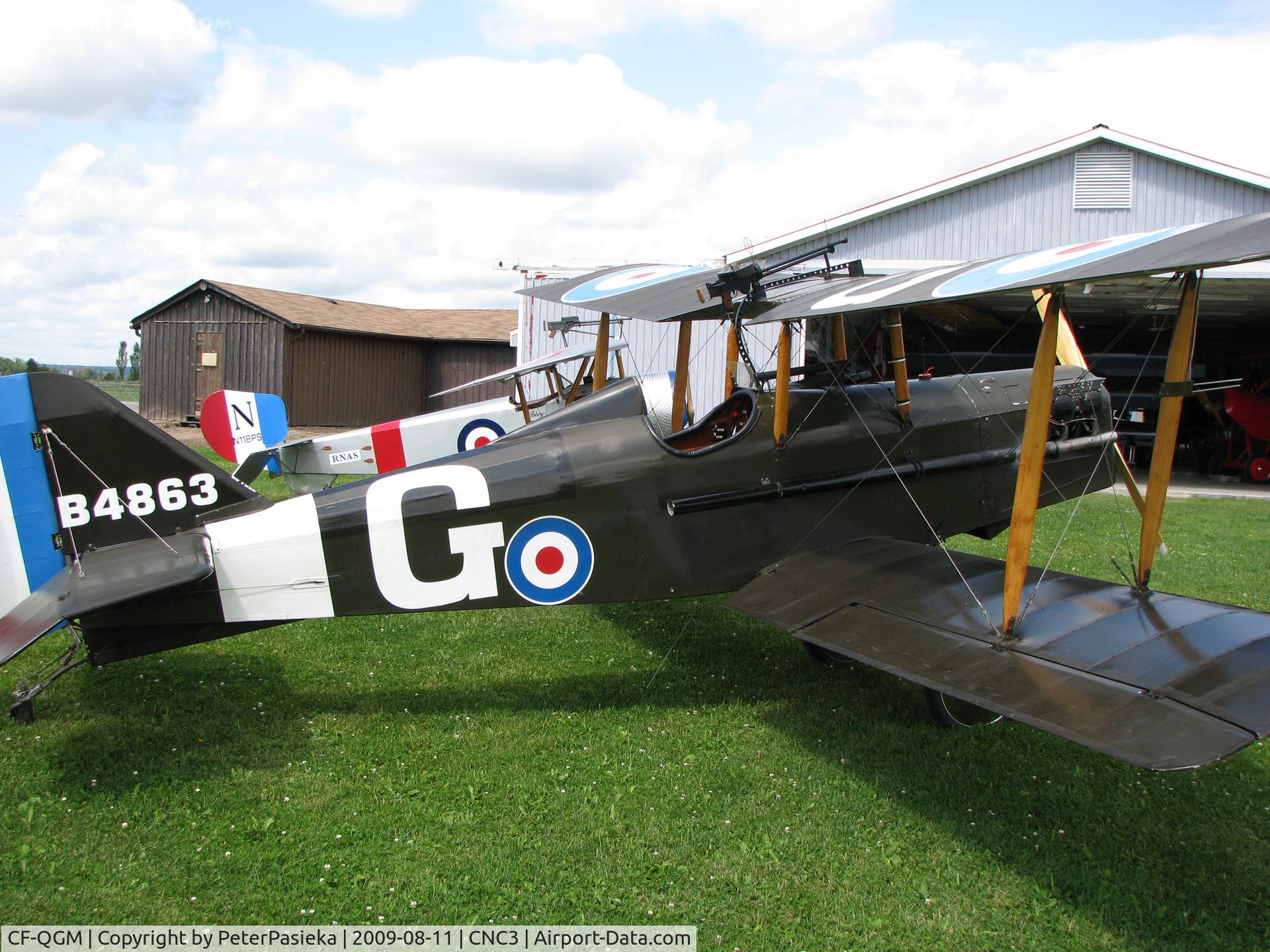 CF-QGM, 1970 Royal Aircraft Factory SE-5A Replica C/N G70 003, 7/8 scale Nieuport 11 visiting The Great War Flying Museum