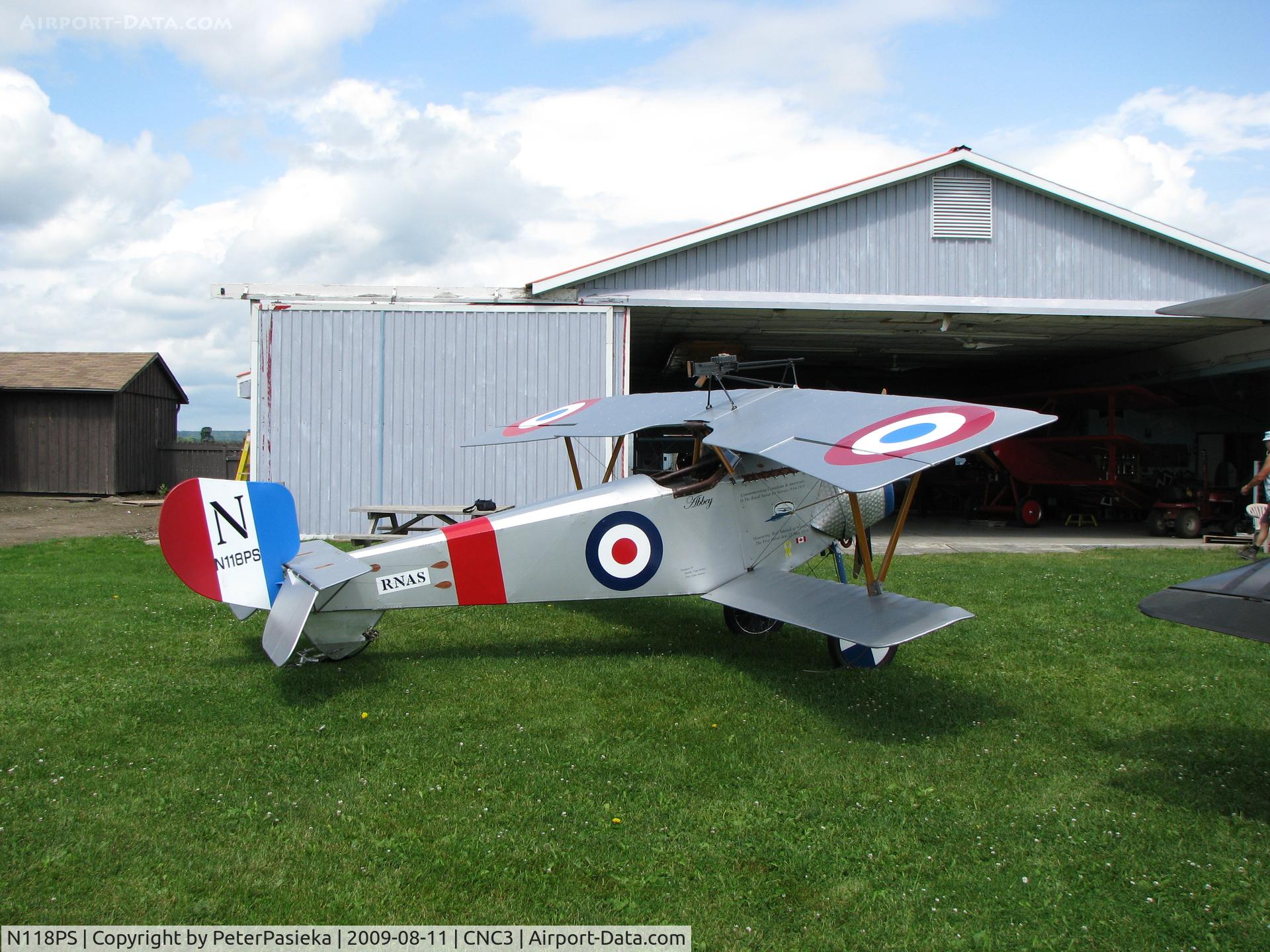 N118PS, 2003 Nieuport 11 Replica C/N 009, 7/8 scale Nieuport 11 visiting The Great War Flying Museum