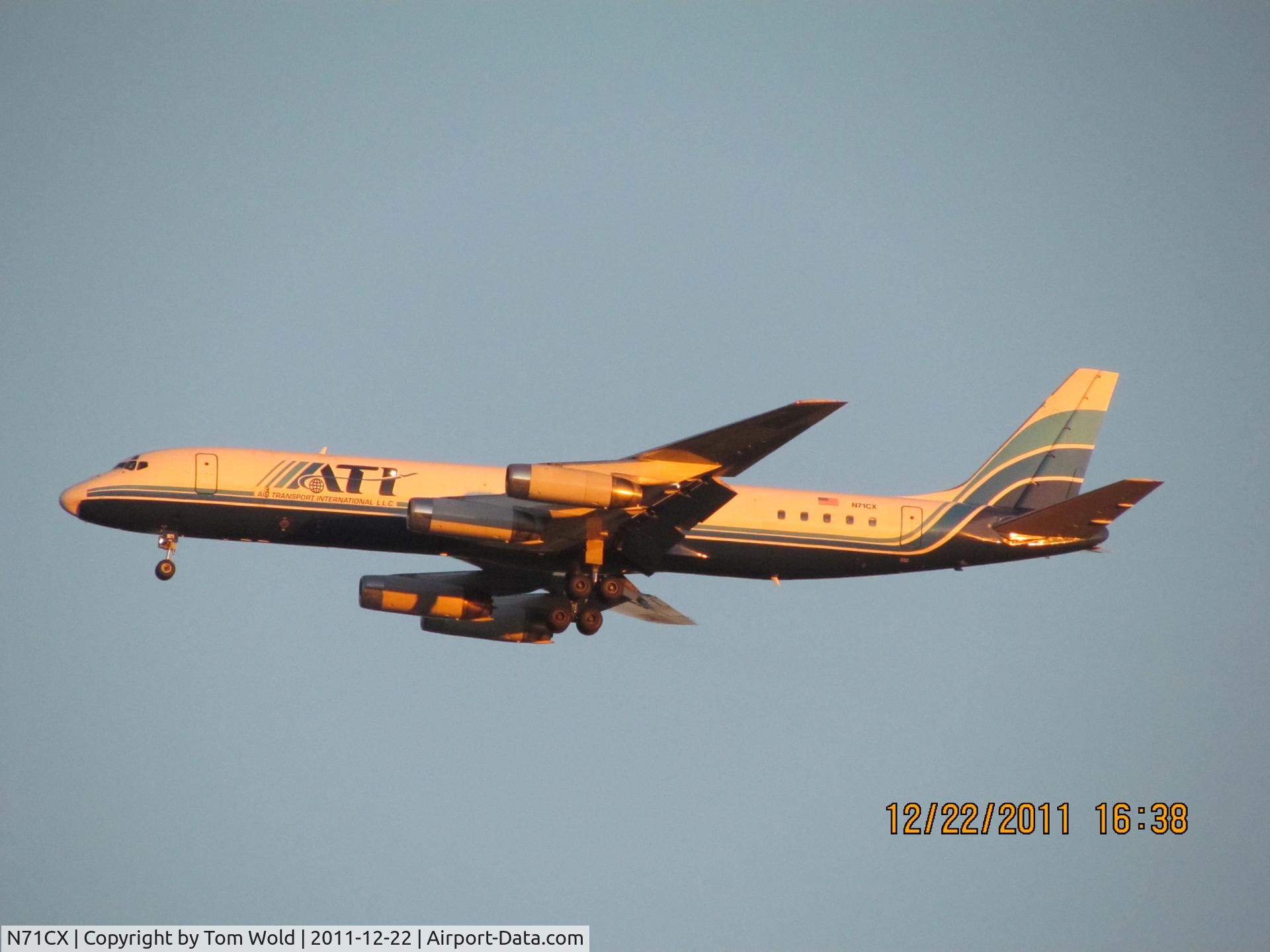 N71CX, 1968 Douglas DC-8-62 C/N 45961, Took this photo of N71CX flying over the Arden Arcade area in Sacramento in route to landing near Sacramento