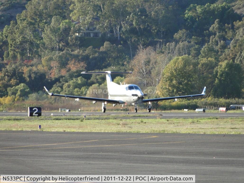 N533PC, 2003 Pilatus PC-12/45 C/N 533, Slowing down after landing preparing to taxi off runway 8R