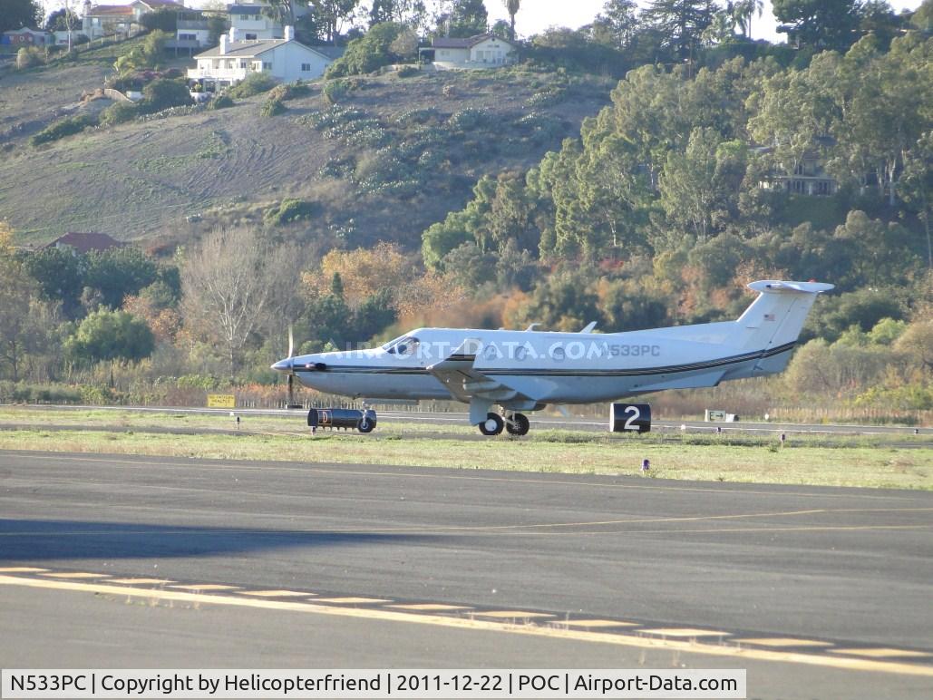 N533PC, 2003 Pilatus PC-12/45 C/N 533, Off runway 8R heading for transient parking