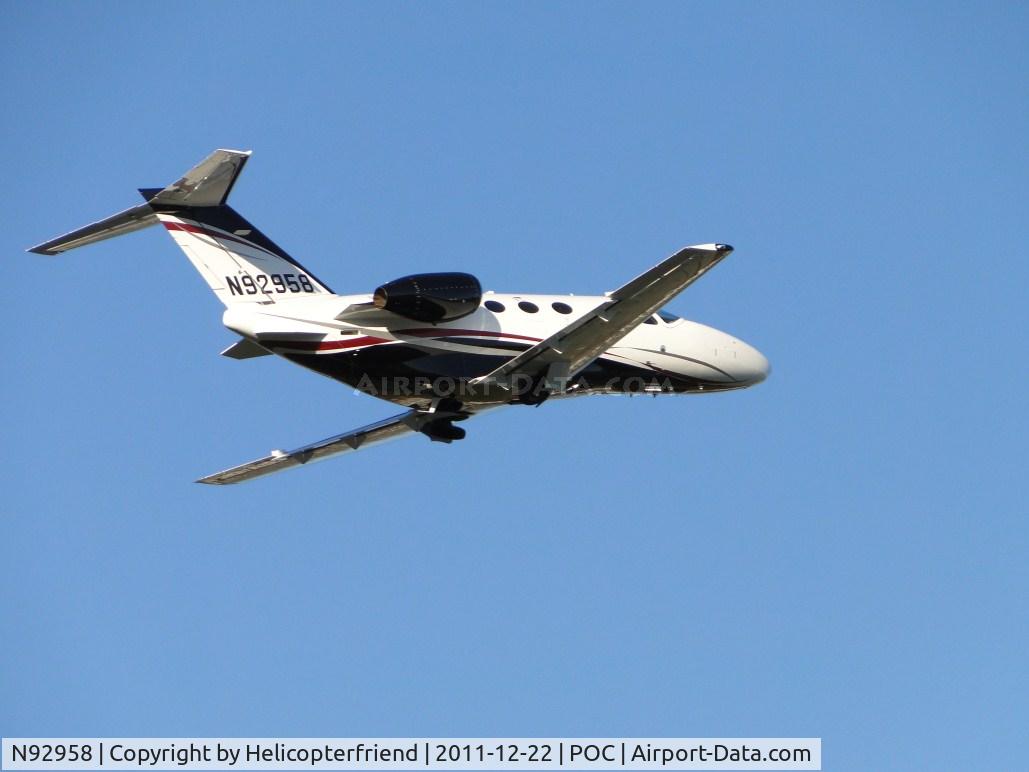N92958, 2011 Cessna 510 Citation Mustang Citation Mustang C/N 510-0383, Headed eastbound