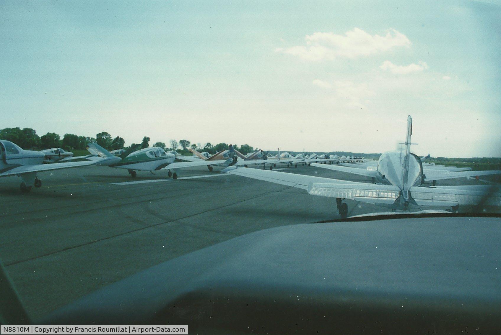 N8810M, 1951 Beech C35 Bonanza C/N D-2700, 200+ formation Flight of bonanzas to Oshkosh Wisconsin.