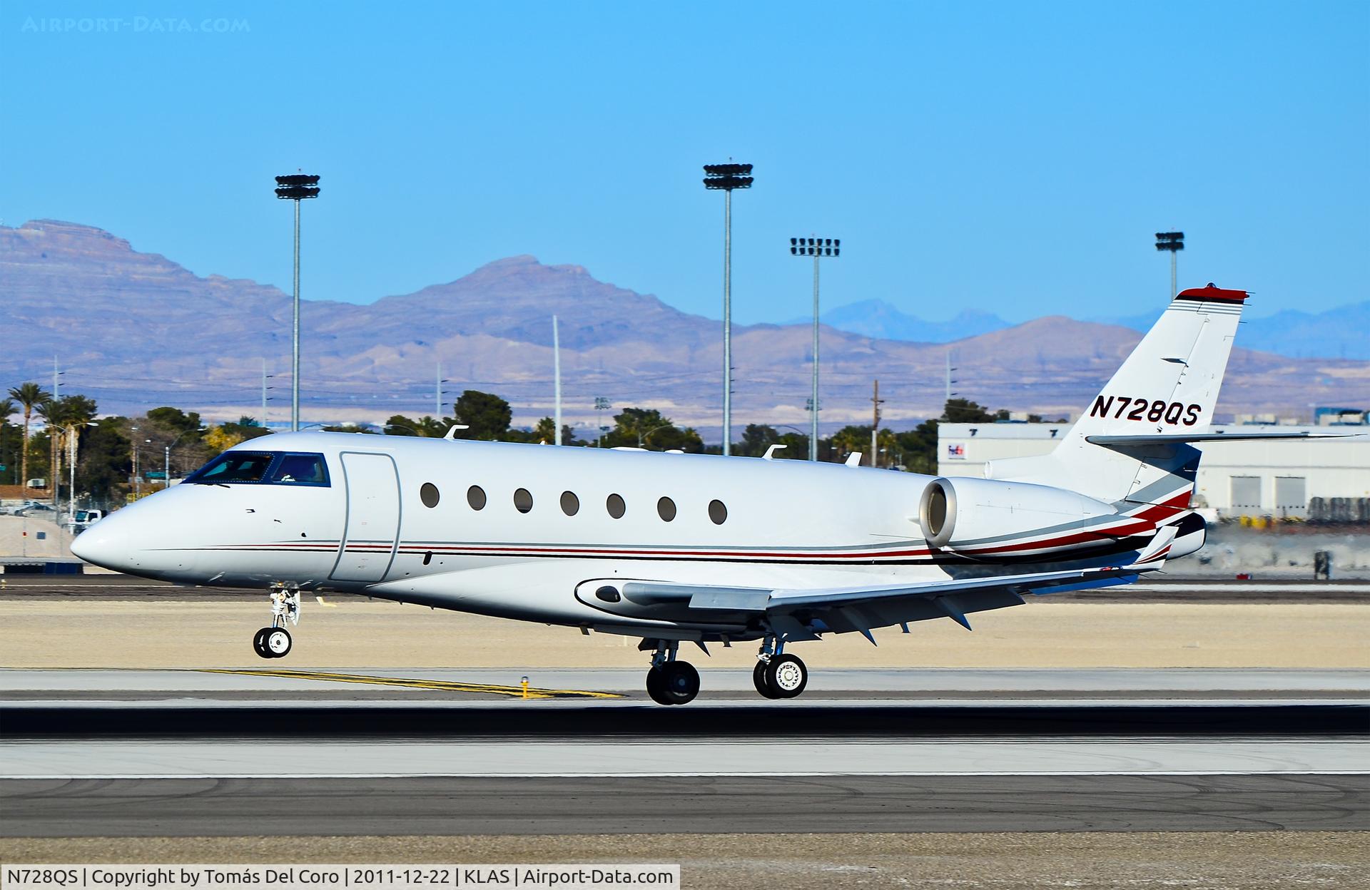 N728QS, 2005 Israel Aircraft Industries Gulfstream 200 C/N 116, N728QS 2005 Israel Aircraft Industries GULFSTREAM 200 C/N 116- Las Vegas - McCarran International (LAS / KLAS)USA - Nevada, December 22, 2011Photo: Tomás Del Coro