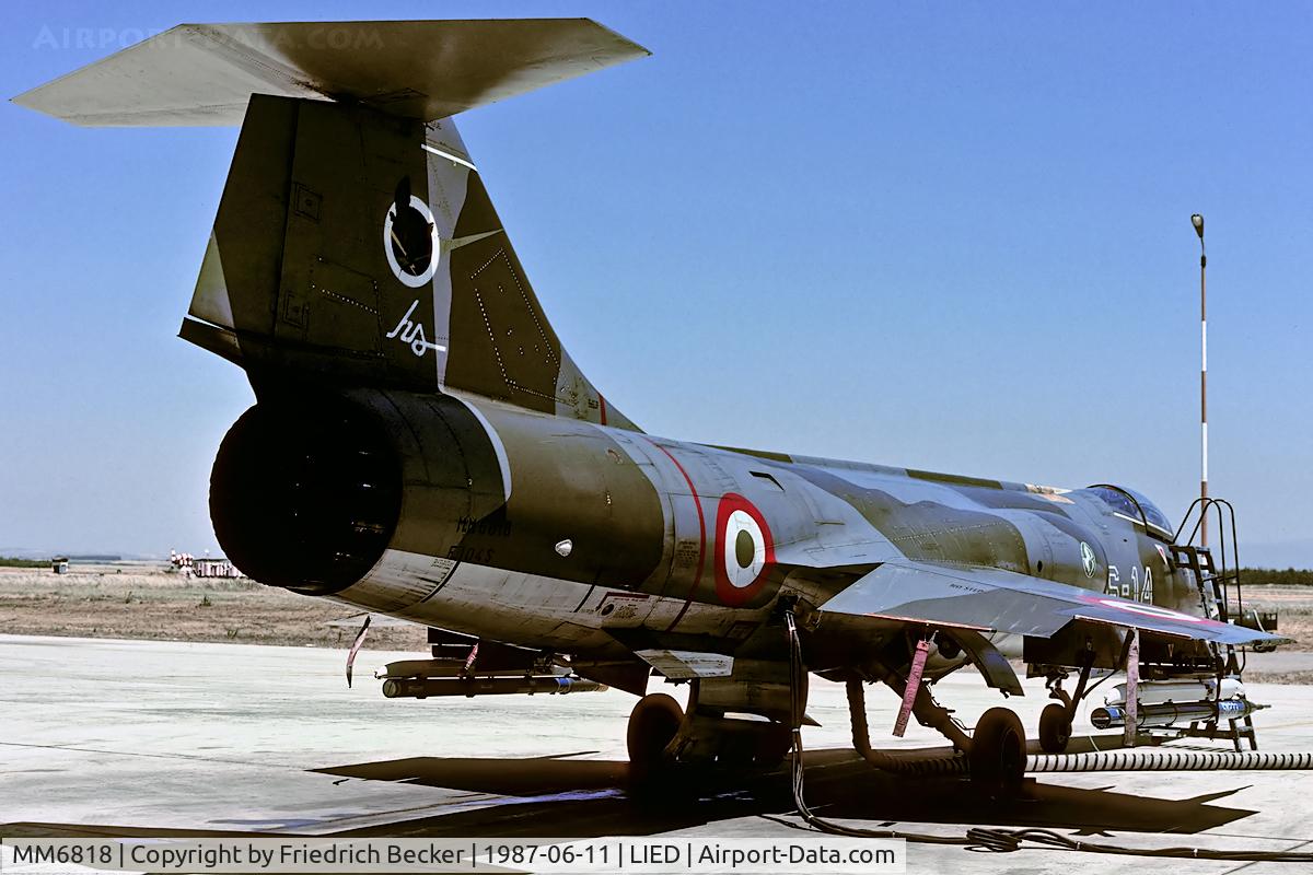 MM6818, Aeritalia F-104S-ASA Starfighter C/N 1118, flightline at Decimomannu