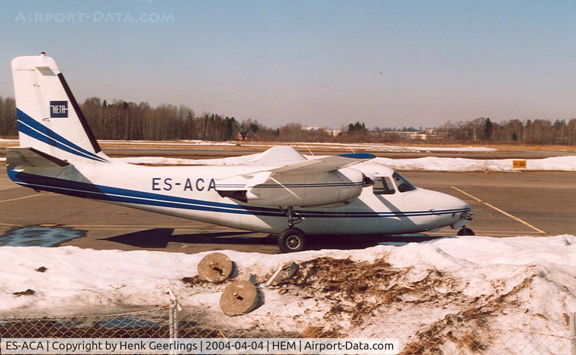ES-ACA, Aero Commander 500 C/N 803, Malmi Airport near Helsinki