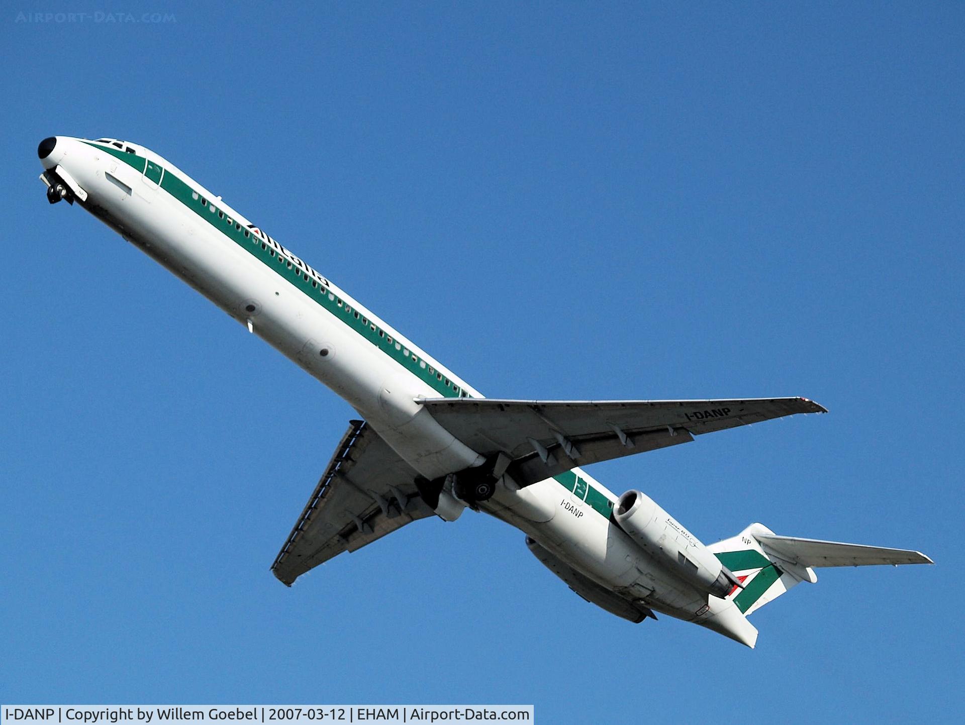 I-DANP, 1992 McDonnell Douglas MD-82 (DC-9-82) C/N 53180/2002, Take off from Amsterdam Airport on runway 24