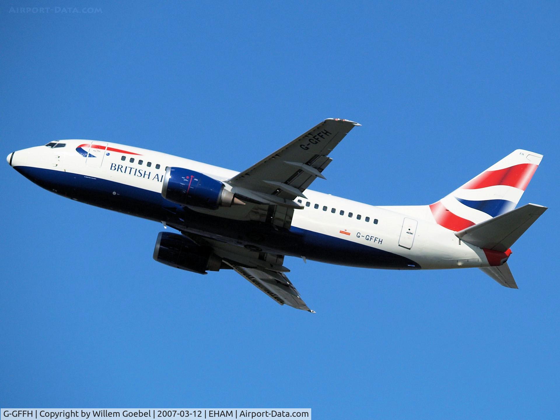 G-GFFH, 1994 Boeing 737-5H6 C/N 27354, Take off from Amsterdam Airport on runway 24