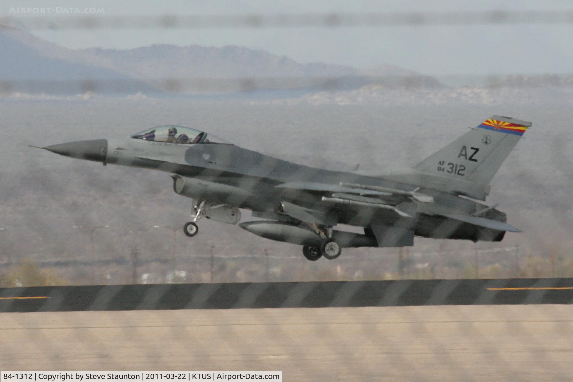 84-1312, 1984 General Dynamics F-16C C/N 5C-149, Taken at Tucson International Airport, in March 2011 whilst on an Aeroprint Aviation tour