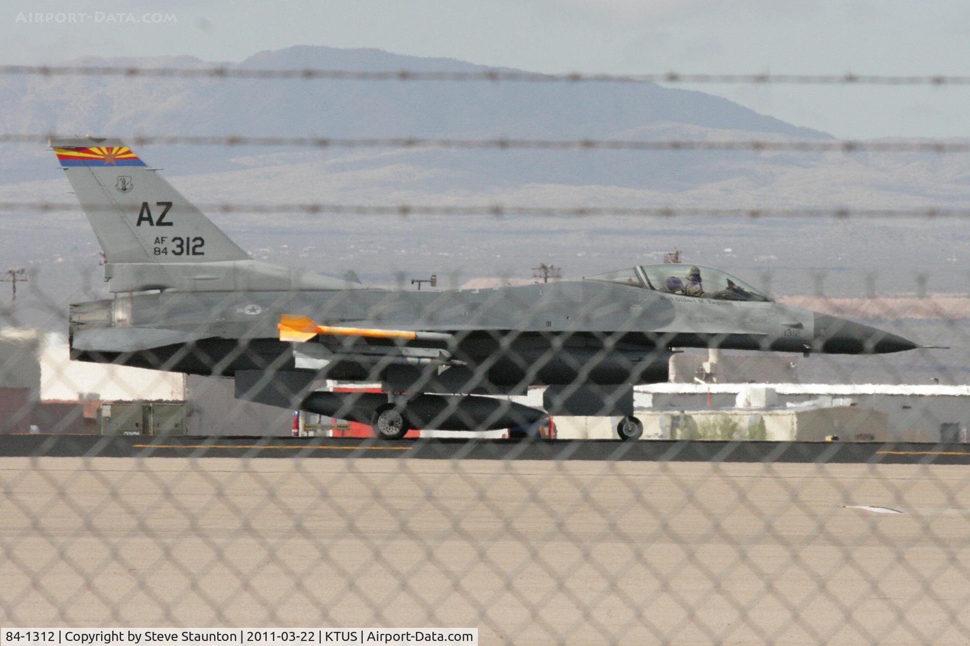84-1312, 1984 General Dynamics F-16C C/N 5C-149, Taken at Tucson International Airport, in March 2011 whilst on an Aeroprint Aviation tour