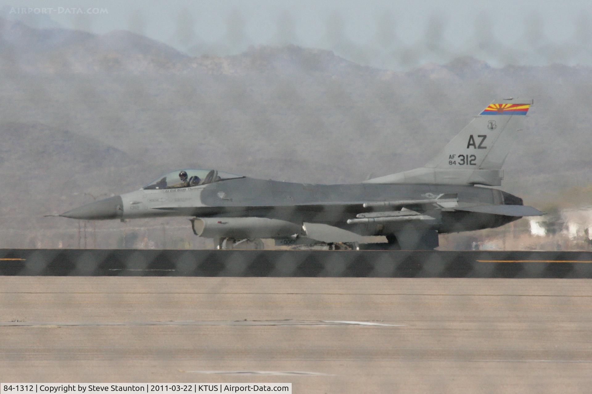84-1312, 1984 General Dynamics F-16C C/N 5C-149, Taken at Tucson International Airport, in March 2011 whilst on an Aeroprint Aviation tour