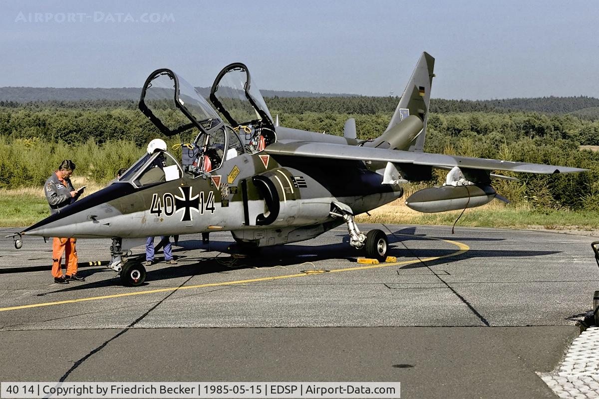 40 14, 1979 Dassault-Dornier Alpha Jet A C/N 0014, transient at Fliegerhorst Pferdsfeld